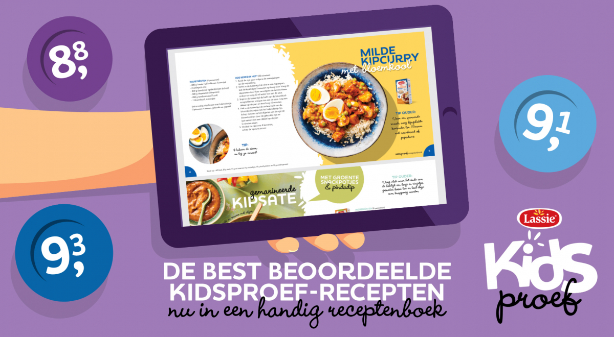 Lassie introduceert het Kidsproef-receptenboek!