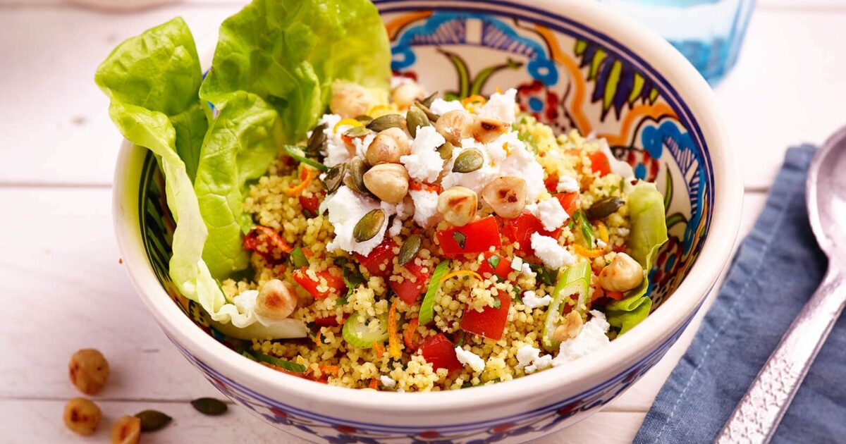 Couscoussalade met noten & geitenkaas Recept Lassie rijst
