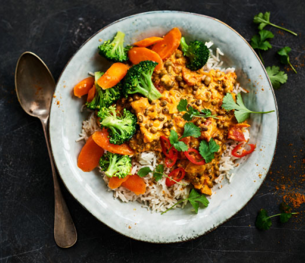 Pittige Linzencurry