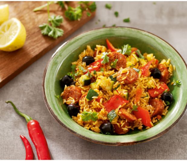 Spaanse rijst met chorizo en paprika