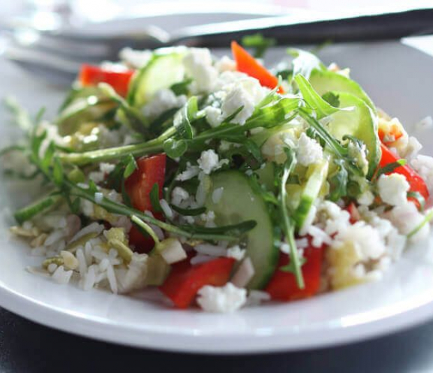 Notenrijstsalade Met Paprika & Geitenkaas - Lassie Rijst