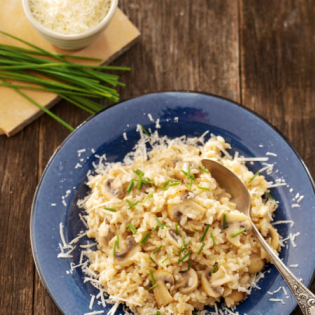 Romige risotto met champignons
