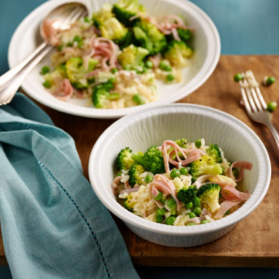 Groenterisotto met ham