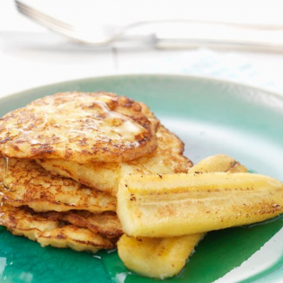 Rijstpannenkoekjes met banaan