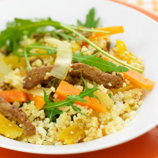Shoarma met abrikozen en couscous