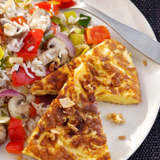 Omelet met groenterijst