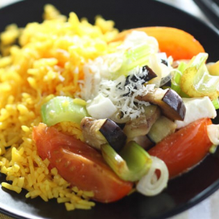 Italiaans groentepotje met mozzarella
