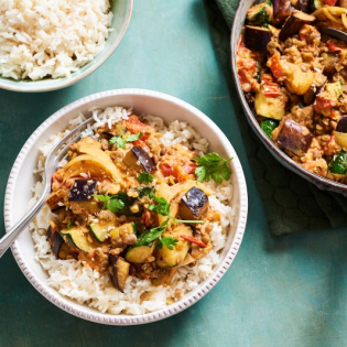 Linzencurry met groenten
