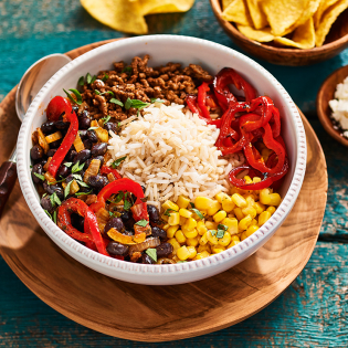 Mexicaanse bowl met Half volkorenrijst