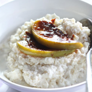 Romige gort met appelkaramel