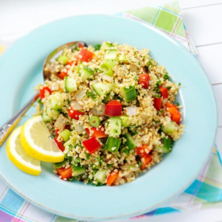 Bulgursalade met komkommer en paprika