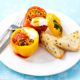 Gevulde paprika met bulgur