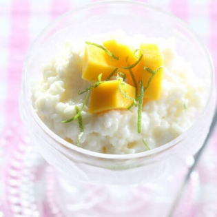 Kokosrijst met mango en limoen