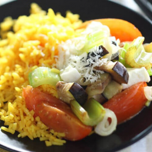Italiaans groentepotje met mozzarella