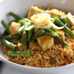 Vega nasi goreng met boontjes