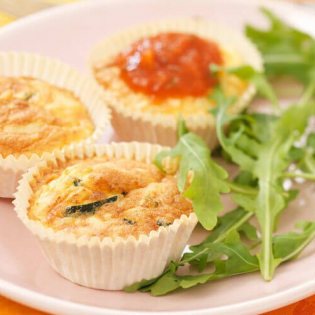 Risottomuffins met courgette