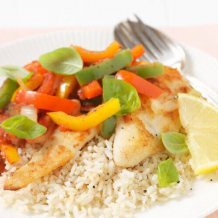 Pangasiusfilet in paprikasaus